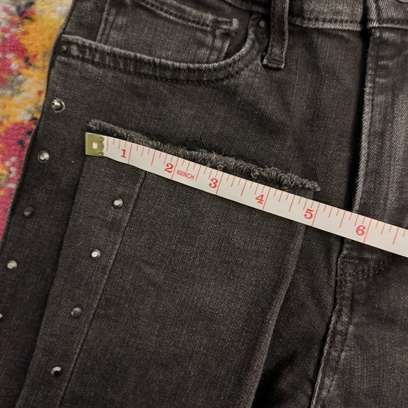 Levi's 721 High Rise Skinny Black Washed Studded Grunge Jeans Womens Size 28 - Picture 13 of 14